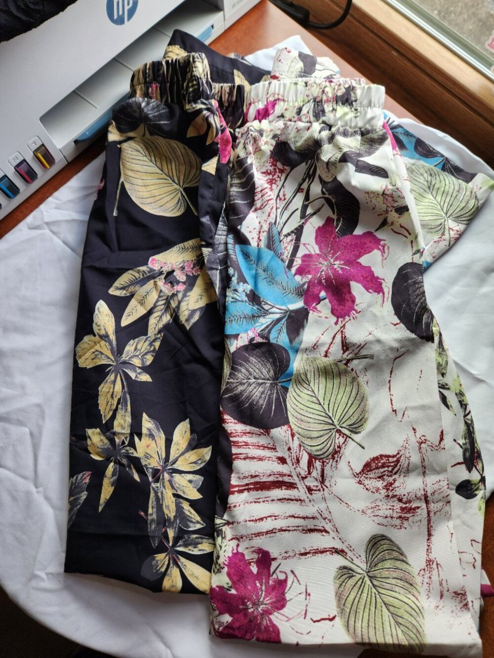 🌴 Plus Size Tropical Palazzo Pants Bundle 2 Pair 1X/2X Resort Vacation